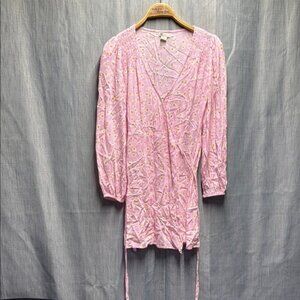 Billabong Floral Pink Wrap Dress size small